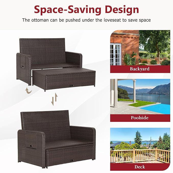 RELAX4LIFE Wicker Patio Outdoor Daybed - Image 8
