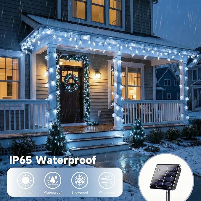 Twinkle Solar Star String Lights Outdoor Waterproof Fairy Lights 39FT 100 LED - Image 3