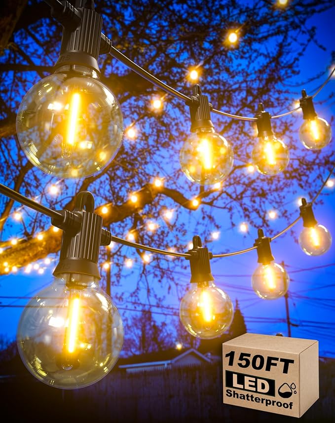 Outdoor String Lights, 150FT Patio Lights by Zuske