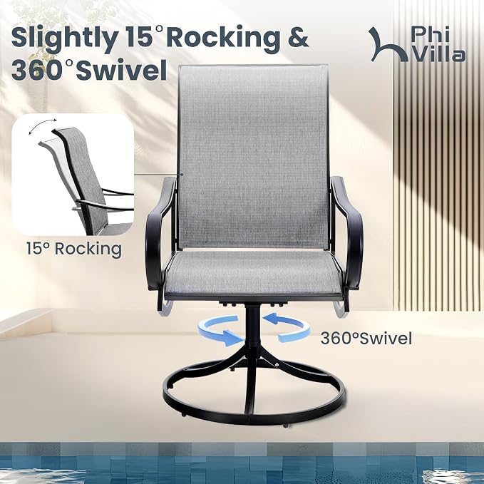 PHI VILLA 7 Piece Outdoor Patio Dining Set - Image 2