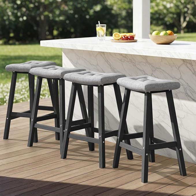 Ciokea 4 Set 29" Outdoor Bar Stools by CIOKEA