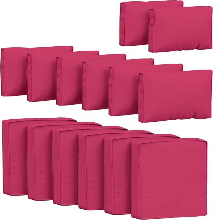 14 Pcs Outdoor Cushion Covers Patio Cushion Slipcovers Replacement Splash Proof by Pakunoda