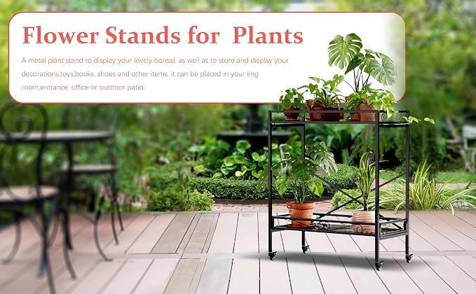 Zhongma 2 Tier Sturdy Metal Plant Stand - Image 4