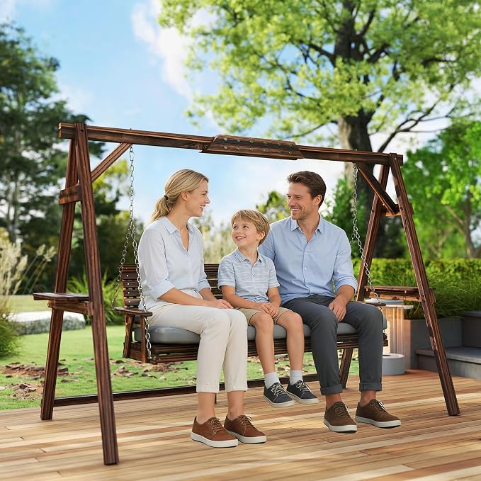 Outsunny 3 Seat Porch Swing - Image 9