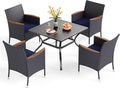 PHI VILLA 5 Pieces Outdoor Patio Dining Set by PHIVILLAThepioneerofcomfortablehouseholdsupplies