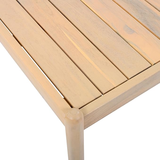 Christopher Knight Home Lenor Patio Acacia Wood Coffee Table, Solid Wood - Image 9