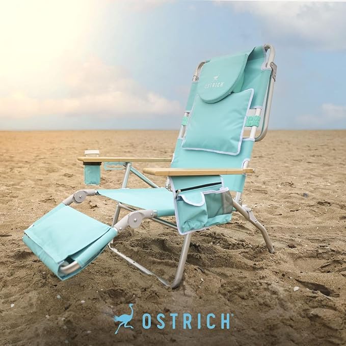 Ostrich the Deluxe 3N1 Lightweight Lawn Beach Reclining Lounge Chair - Image 9