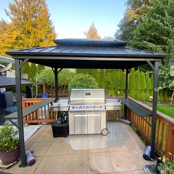 PURPLE LEAF 6' X 9' Hardtop Grill Gazebo - Image 2