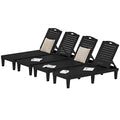 DWVO Outdoor Plastic Chaise Lounger, Poolside Lounge Chair w/5-Position by DWVO