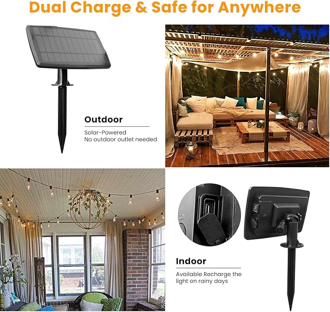 200FT Solar String Lights Outdoor Waterproof, Solar Patio Lights - Image 5