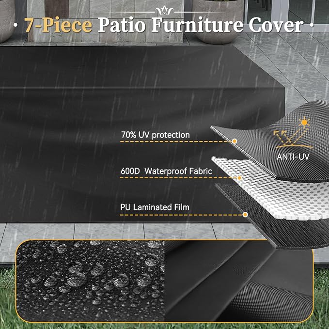 Aoxun 15 Piece Patio Furniture Set - Image 9