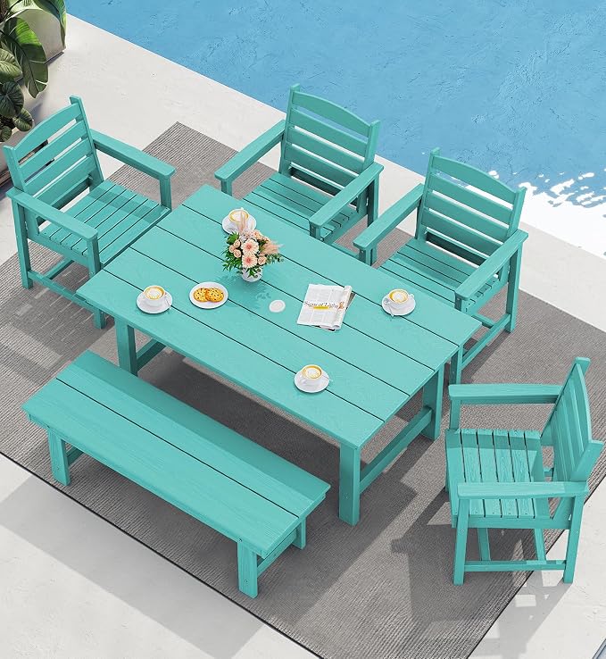 SERWALL 6-Person Outdoor Dining Table - Image 6