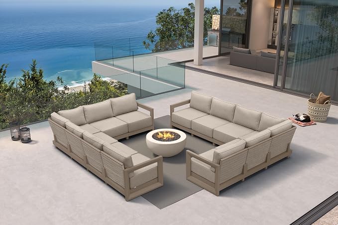 PURPLE LEAF Patio Furniture Set L-Shaped Outdoor Couch by Unknown