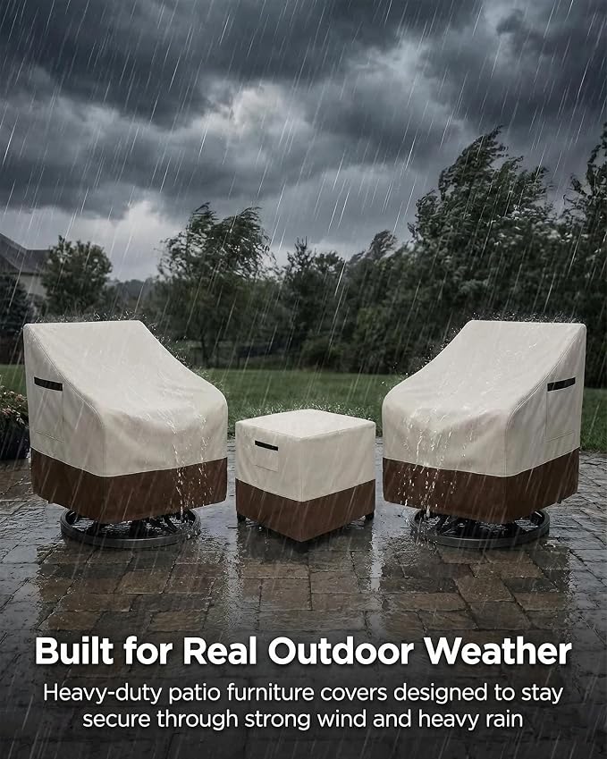 Patio Furniture Covers Set for 3-Piece Bistro Sets, Heavy-Duty 600D Waterproof - Image 4
