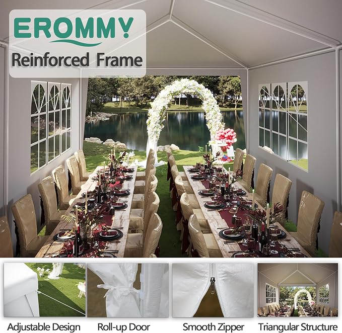 EROMMY 10x30 FT Outdoor Party Tent, Waterproof Event Shelter - Image 5