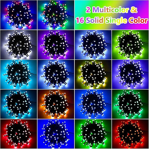 118Ft Solar String Lights Outdoor Waterproof, 18 Colors Changing 300 LED - Image 2