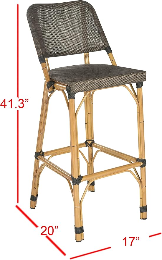 Safavieh Home Collection Deltana Brown Indoor/ Outdoor 29.5-inch Bar Stool - Image 6