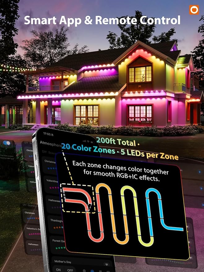 addlon Permanent Outdoor Lights, Smart RGB+IC LED Lights - Image 3