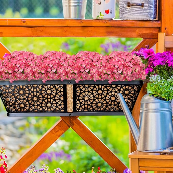 ZeeDix Railing Planter Boxes, 24 Inch Window Flower Box Planters - Image 7