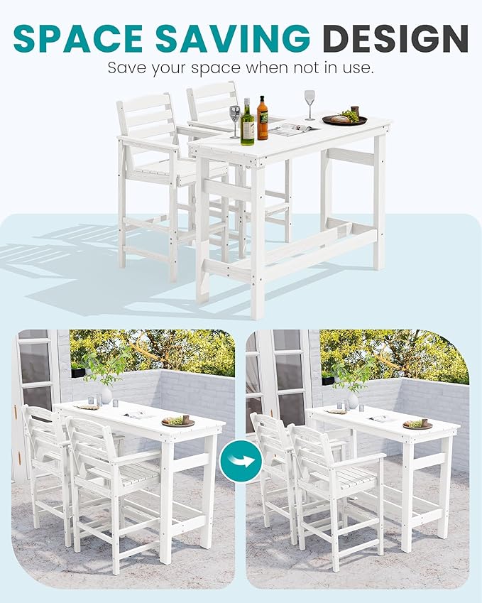 SERWALL 41" Outdoor Bar Table - Image 3