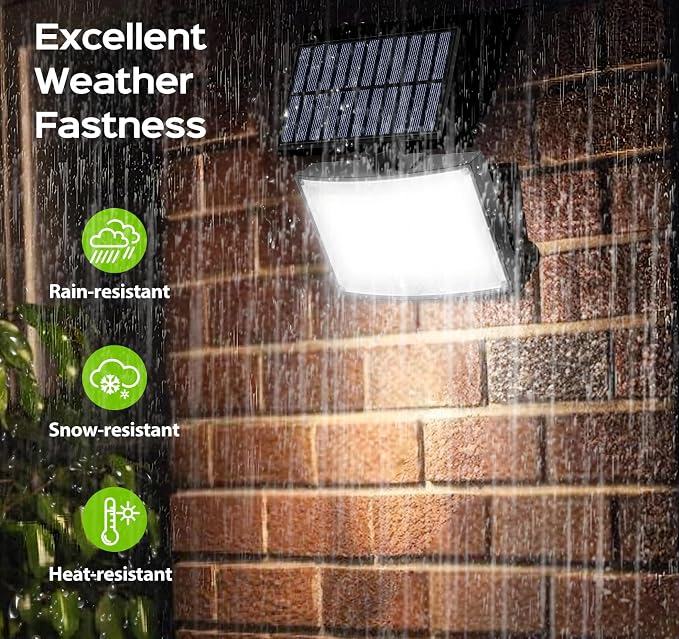 Adiding Solar Outdoor Lights, 2800LM LED Flood Lights - Image 6