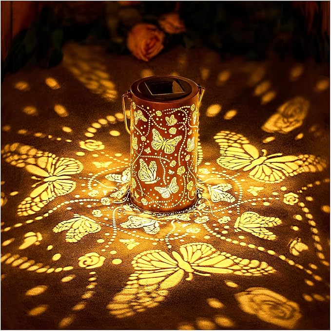 Butterfly Solar Lanterns Outdoor Waterproof Hanging Solar Lights Butterfly Gifts by EZTZEN