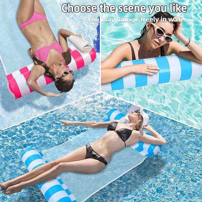 3/5/8 Pack Pool Hammock Upgrated Water Pool Floats, 4-in-1 Multi-Purpose Water - Image 2