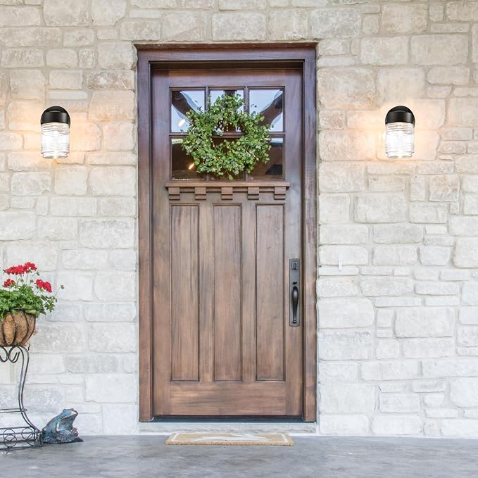 Design House 587246 Jelly Jar Indoor/Outdoor Integrated LED Wall Light - Image 7