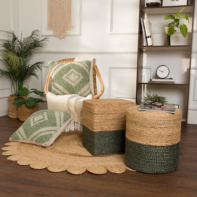 REDEARTH · Cube Pouf Foot Stool Ottoman - Image 2