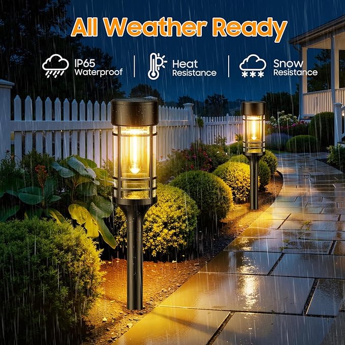 LETMY 12 Pack Solar Pathway Lights Outdoor, Solar Lights Outdoor Waterproof IP65 - Image 4