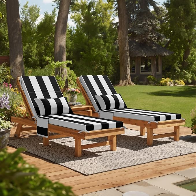 Crestlive Foldable Outdoor Chaise Lounge Cushions by CrestliveProducts