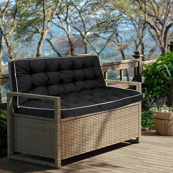 Outside Benches Cushion with Backrest, Thicken Waterproof Swing Cushions 2/3 - Image 7