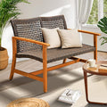 Idzo Harmonie 800lbs Capacity Outdoor Loveseat Furniture, FSC Certified Acacia by Idzo