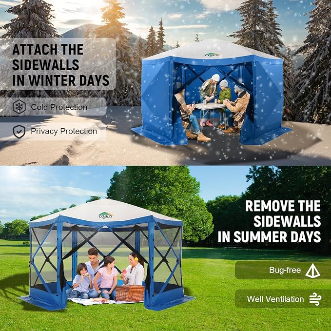 COBIZI 12x12 FT Pop Up Canopy Shelter Tent, Large Gazebos On Clearance - Image 2
