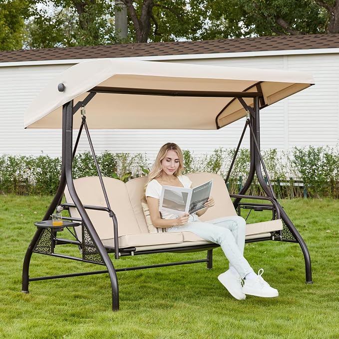 Upgrade 180° Convertible Outdoor Swing by Oungelark