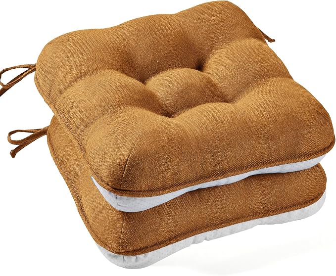 BETU Chair Cushions for Dining Chairs Set of 2, 3.5" Thick Kitchen Table Chair by BETU