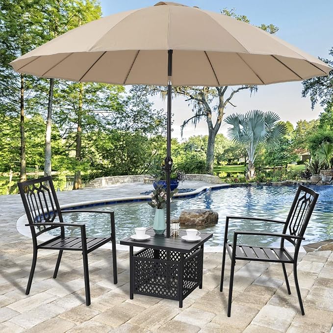 PHI VILLA 3 Piece Outdoor Bistro Set - Image 6
