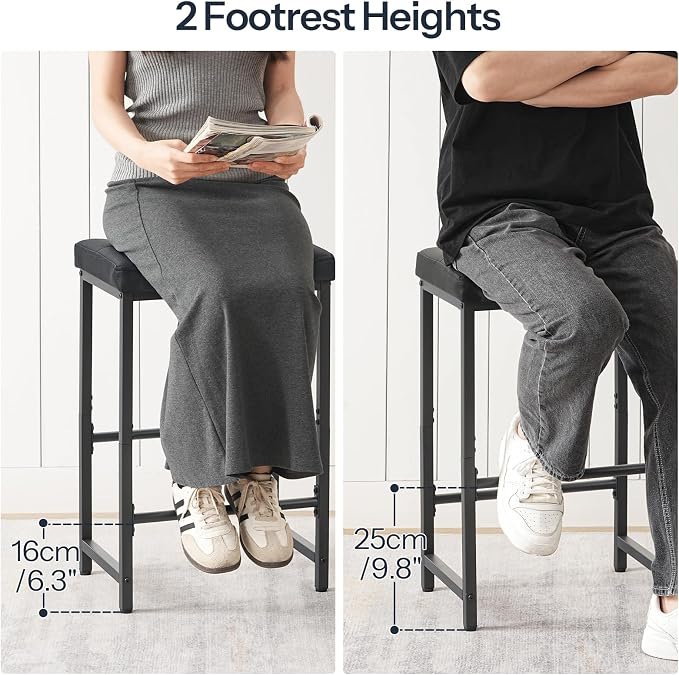 HOOBRO Bar Stools, 25.4" Saddle Stools - Image 9