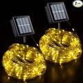 QITONG Warm White Solar Rope Lights, 2 Pack Each 33ft 100 LED String Light by QITONG