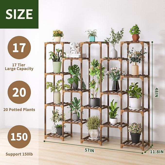 Uneedem Plant Stand Indoor Outdoor, Tall Plant Shelf - Image 4