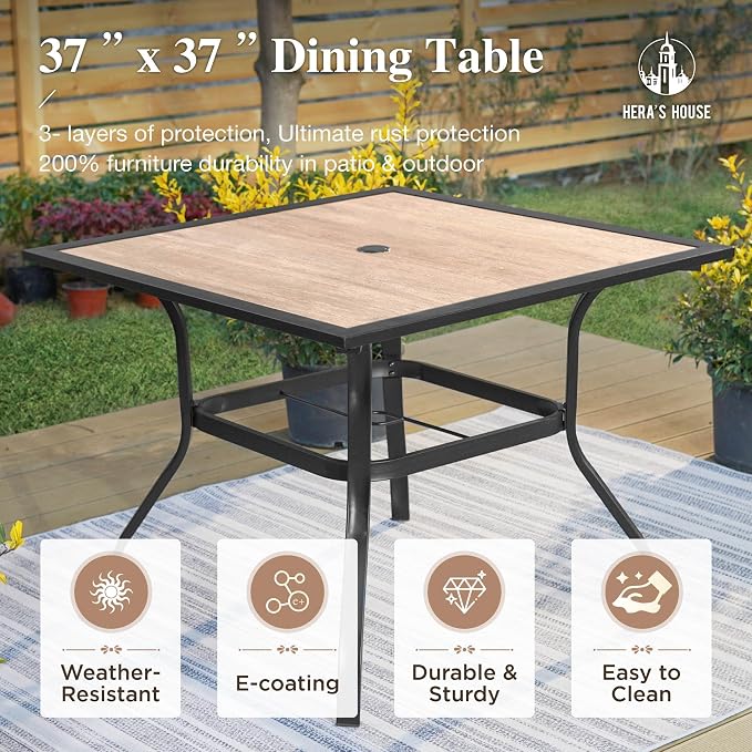 HERA'S HOUSE 5 Pieces Patio Dining Set, Outdoor Dining Set - Image 8