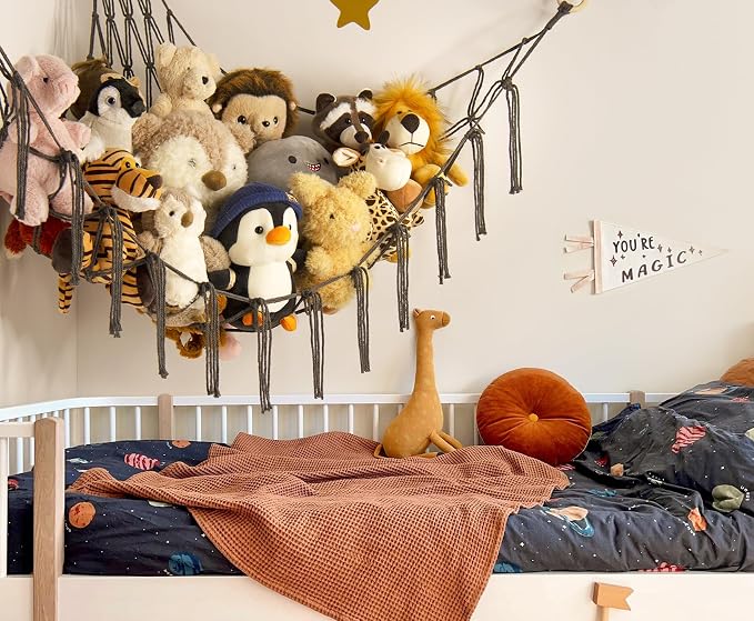 Stuffed Animals Hammock Net Corner-Hanging Stuff Animal Toy Storage Organizer - Image 2