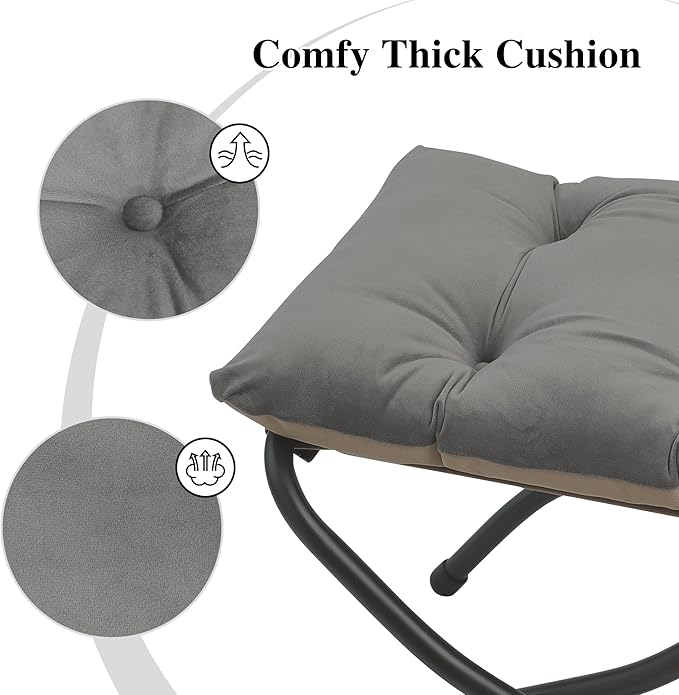 15" Folding Ottoman, Foldable Footrest Stool, Small Foot Stool - Image 5