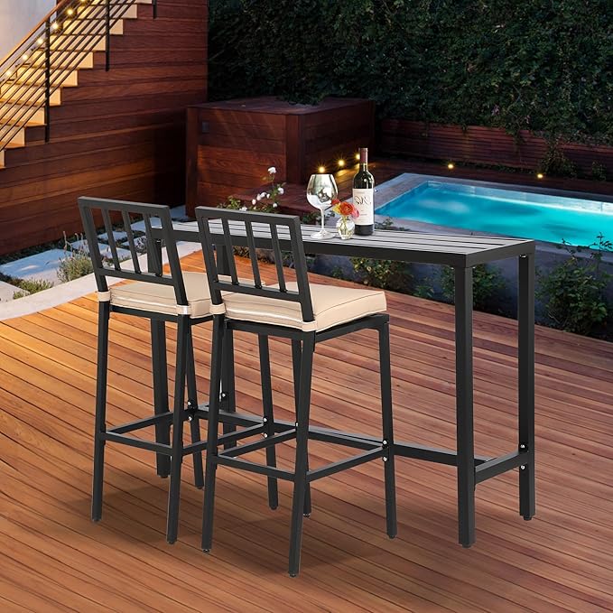 Outdoor Bar Table, Patio Console Pub Height Tables - Image 8