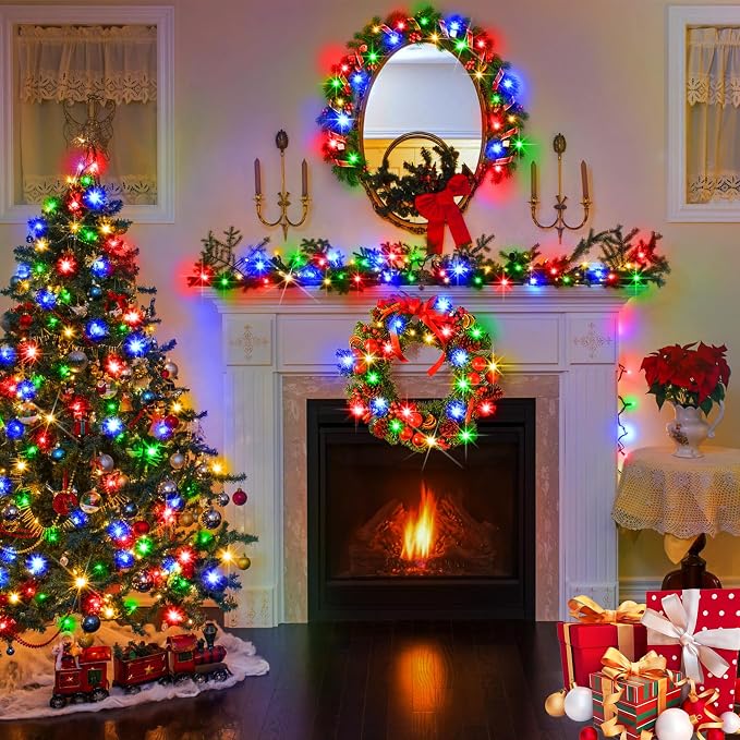 KNONEW Christmas String Lights Indoor Plug in, 60FT 180LED Outdoor Waterproof - Image 6