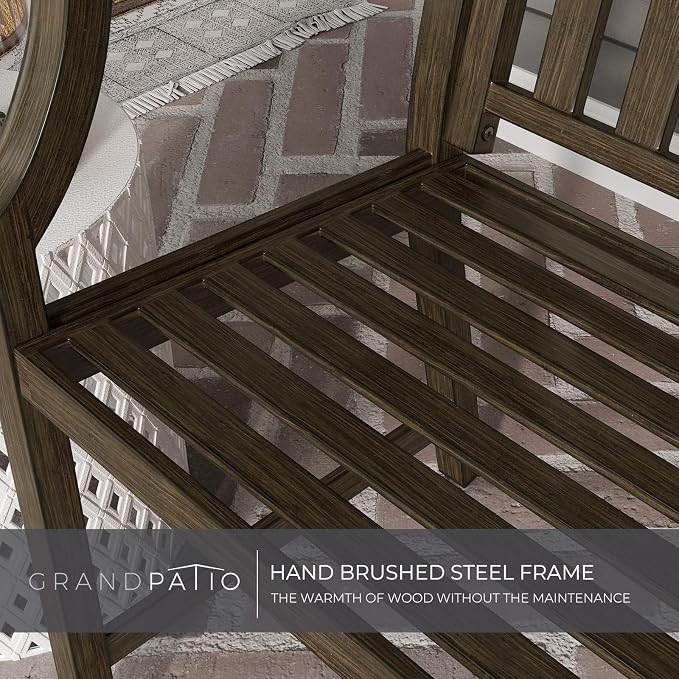 Grand patio 52" Farmhouse Outdoor Bench, Garden Benches - Image 7