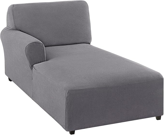FantasDecor Left Chaise Lounge Cover Stretch Chair Lattice Slipcover by FantasDecor