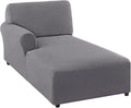 FantasDecor Left Chaise Lounge Cover Stretch Chair Lattice Slipcover by FantasDecor