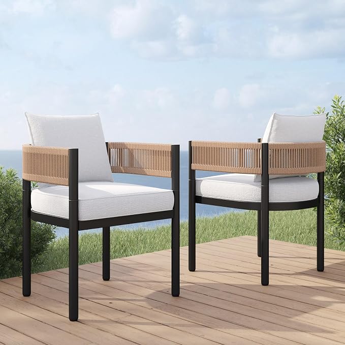 Grand patio Outdoor Dining Chair Set of 2, 2 Pieces Patio Dining Chairs - Image 7