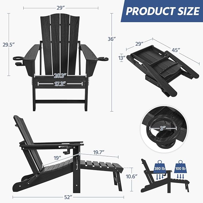 Yaheetech Adirondack Chair - Image 3